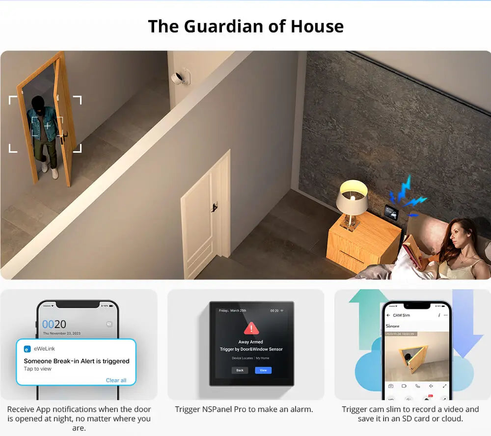 SONOFF-Sensor de porta e janela Zigbee, SNZB-04P, alarme de conexão sem fio, módulo Smart Home, Zigbee 3.0, monitoramento de portas e janelas