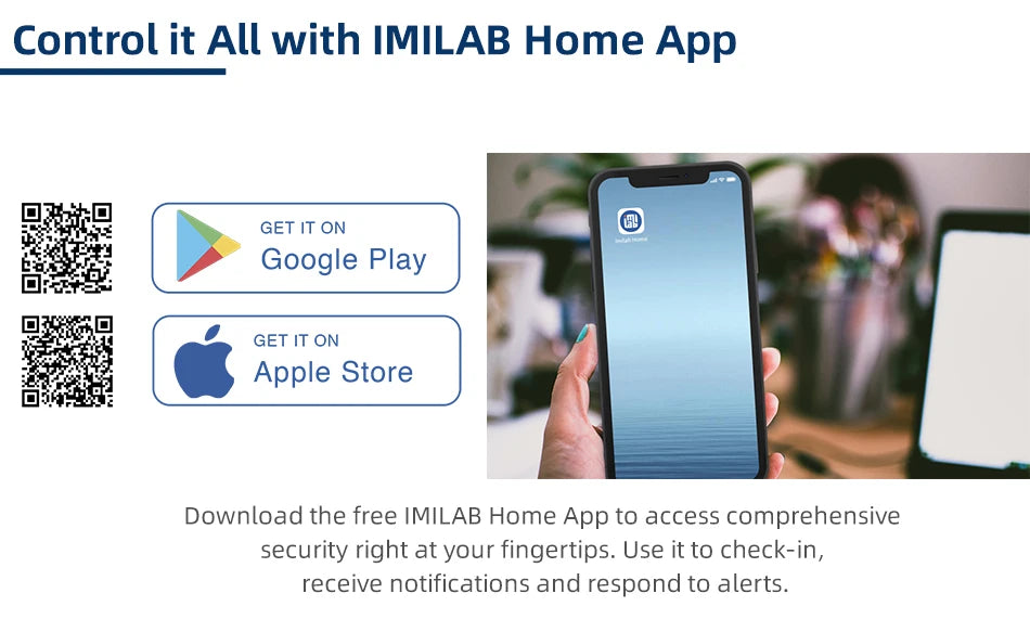 Câmera IMILAB EC4 2.5K 4MP Solar WiFi com Bateria 5200mAh e Zoom 5x IP66