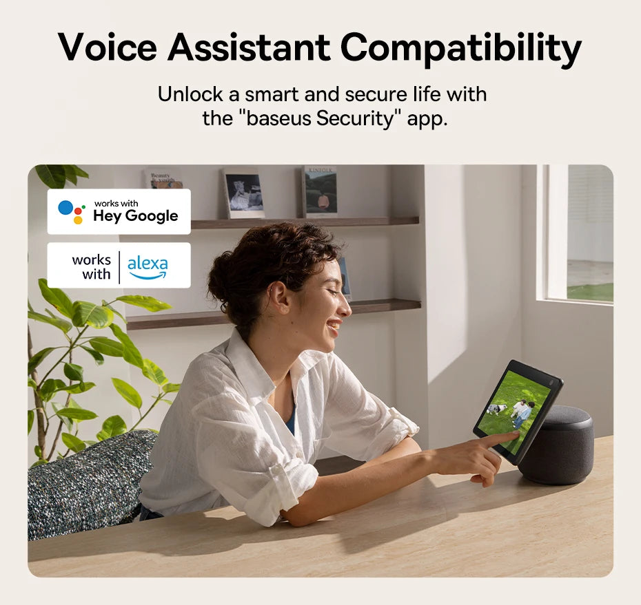 Câmera Baseus Security S2 4K Solar WiFi com Face ID e IP67 - 145° FOV