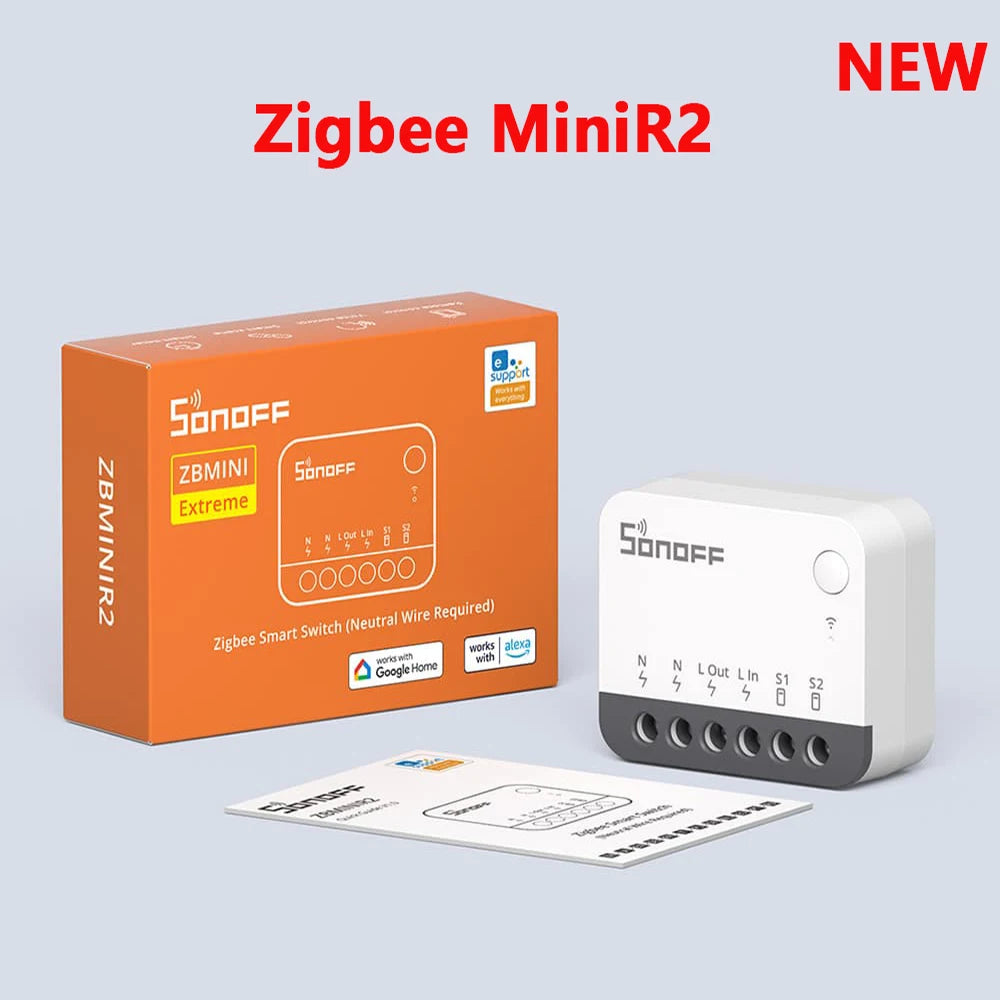 Interruptor Inteligente SONOFF ZBMini R2 Zigbee - Módulo DIY - Alexa e Google Home - eWeLink