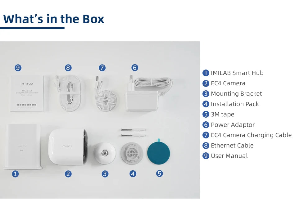 Câmera IMILAB EC4 2.5K 4MP Solar WiFi com Bateria 5200mAh e Zoom 5x IP66