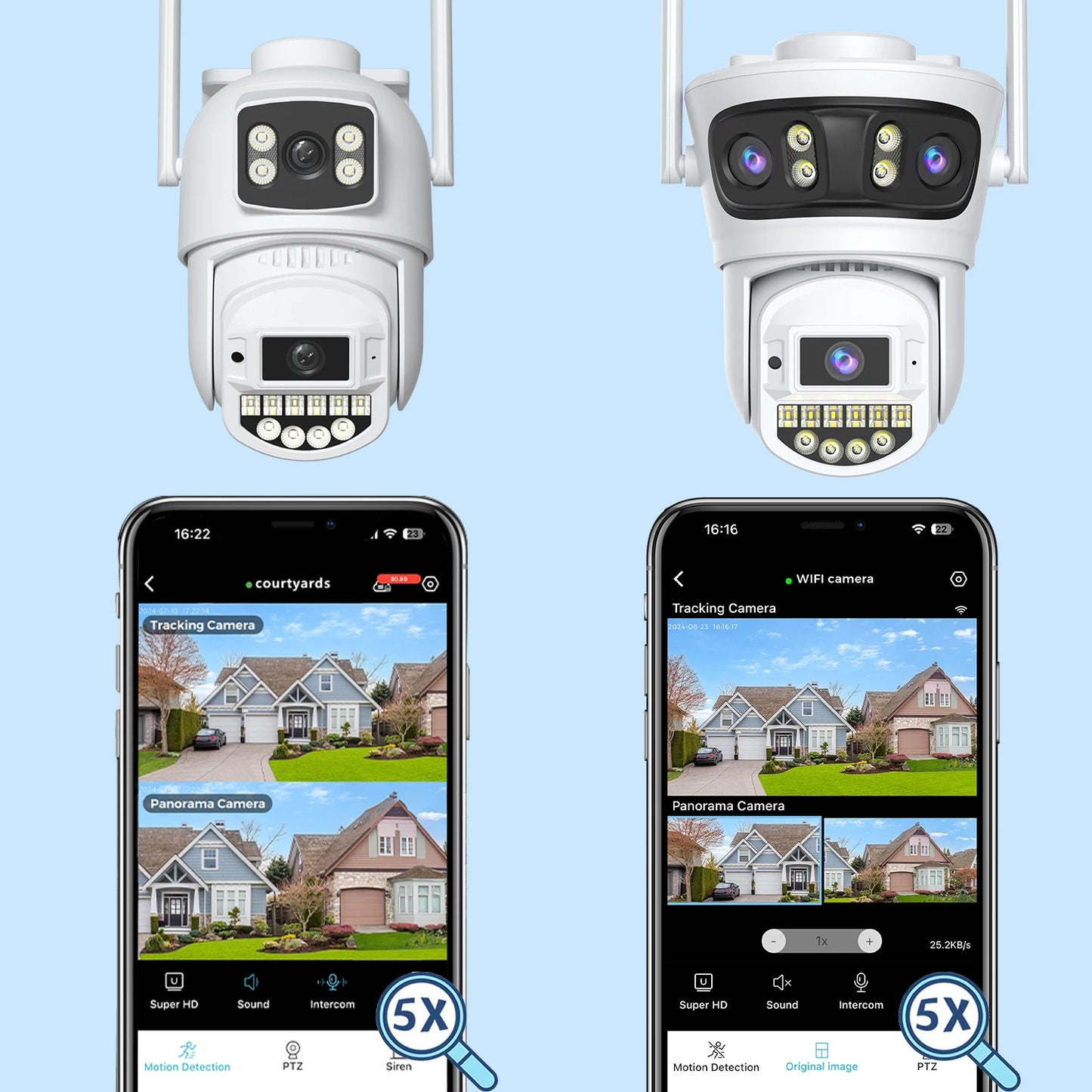 BESDER 15MP Wifi Câmera IP PTZ 10MP Três Tela 180 °   Proteção de segurança CCTV de 8MP com rastreamento automático externo grande angular O-Kam Pro