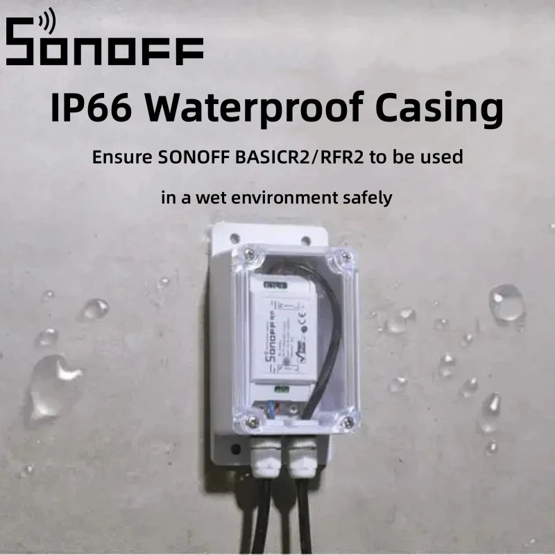 Caixa de junção à prova d'água SONOFF IP66 à prova de poeira Fácil de instalar garante uso seguro de Sonoff Basic/RF/Dual/Pow em ambientes úmidos