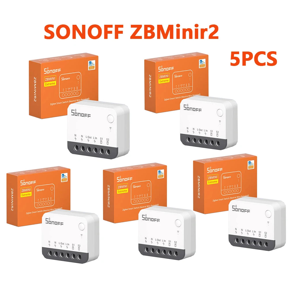 Interruptor Inteligente Zigbee SONOFF ZBMINI R2 Extreme Relé Controle Externo eWeLink SONOFF