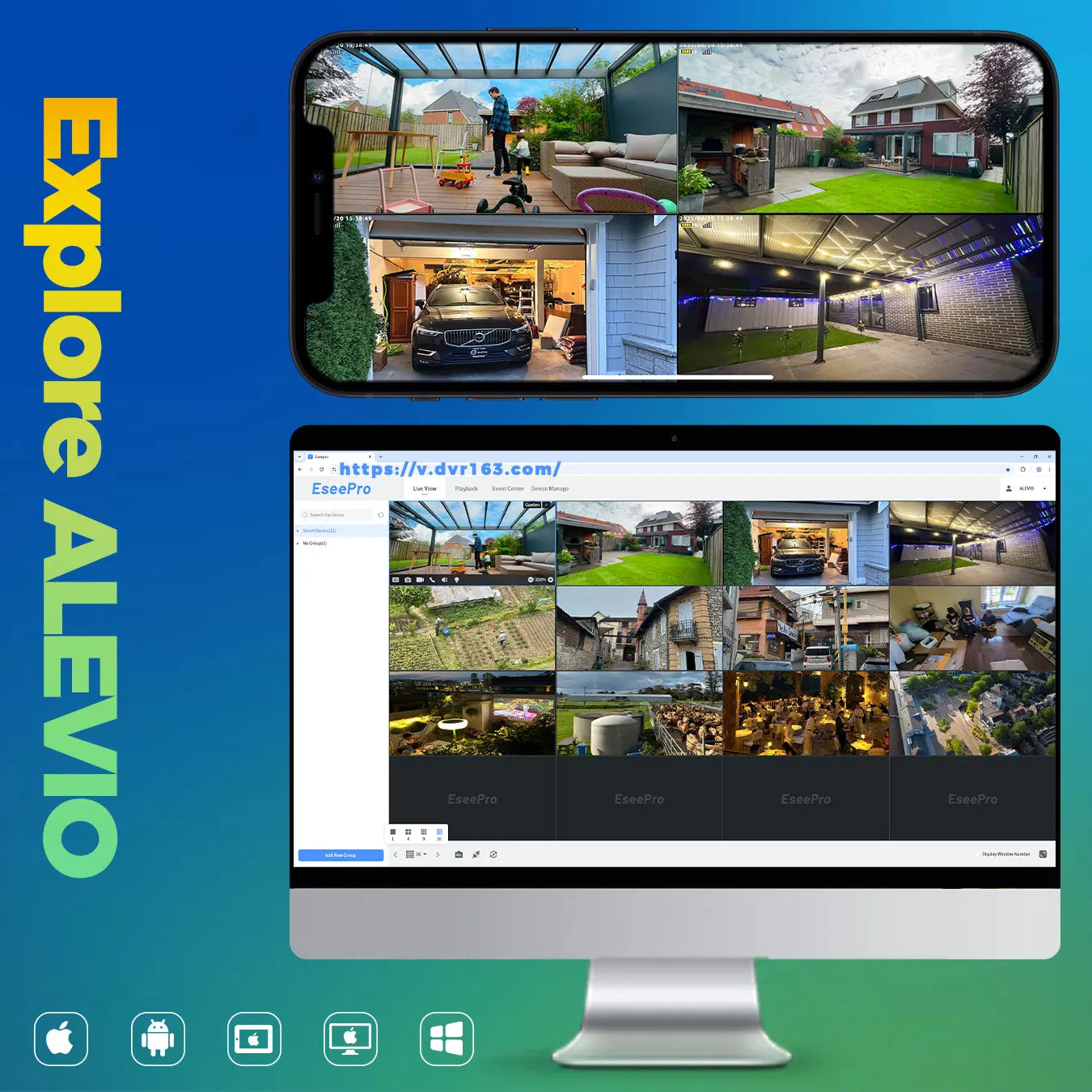 Câmera ALEVIO 2.5K 4MP Solar WiFi Dual Band com IA Quádrupla e Zoom 10x IP67