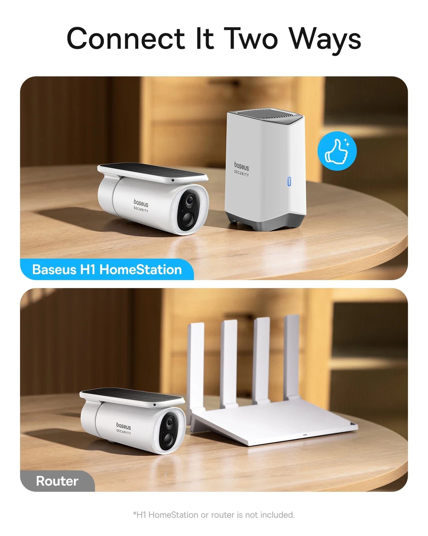 Câmera Baseus Security S1 2K Solar WiFi com Sistema de Rastreamento Solar 145° IP67