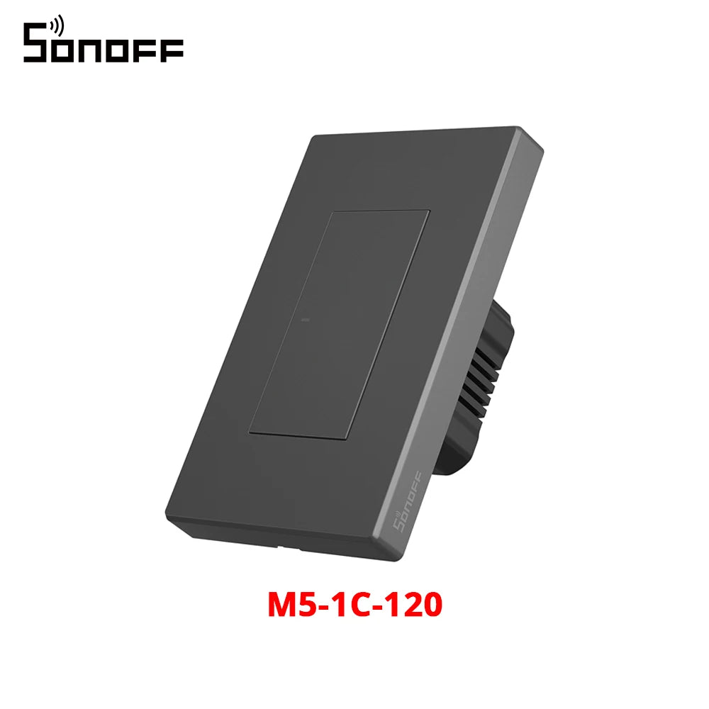 SONOFF-M5 Interruptor de Parede Inteligente com Controle Remoto, Tipo 120, Botão, 1 Gang, 2 Gang, 3 Gang, Painel de Parede, APP, Suporte Controle Remoto, R5