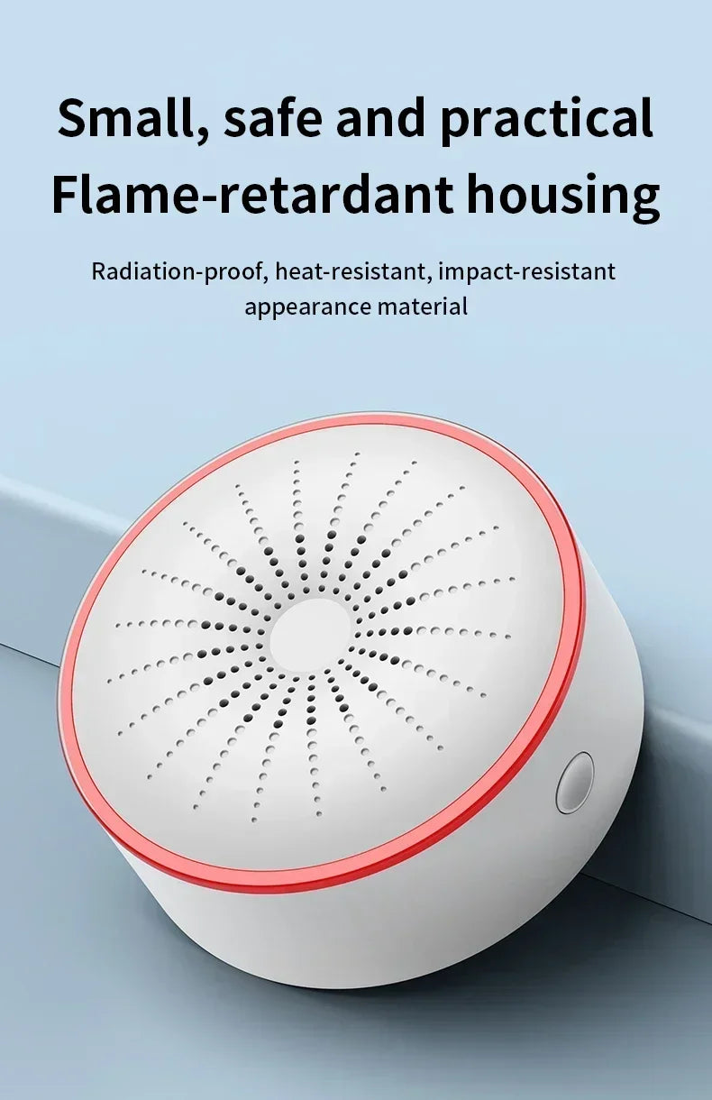 Tuya wifi zigbee sirene sem fio ligado inteligente som-luz alarme chifre detector agarrado emits instantâneo som-luz alarme app contr