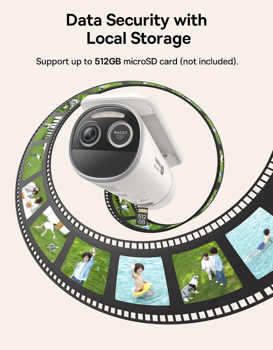 Câmera Baseus Security S2 4K Solar WiFi com Face ID e IP67 - 145° FOV