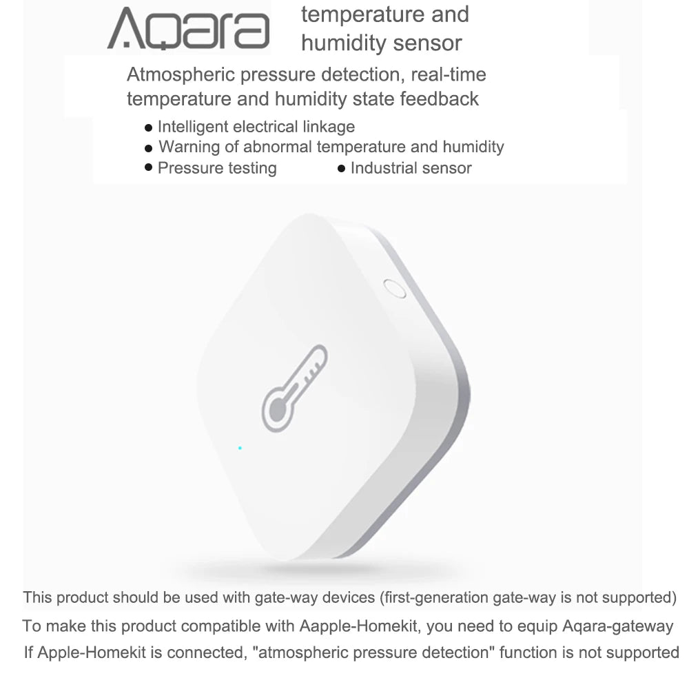 Sensor de Temperatura e Umidade Aqara Zigbee - Monitoramento em Tempo Real para Automação