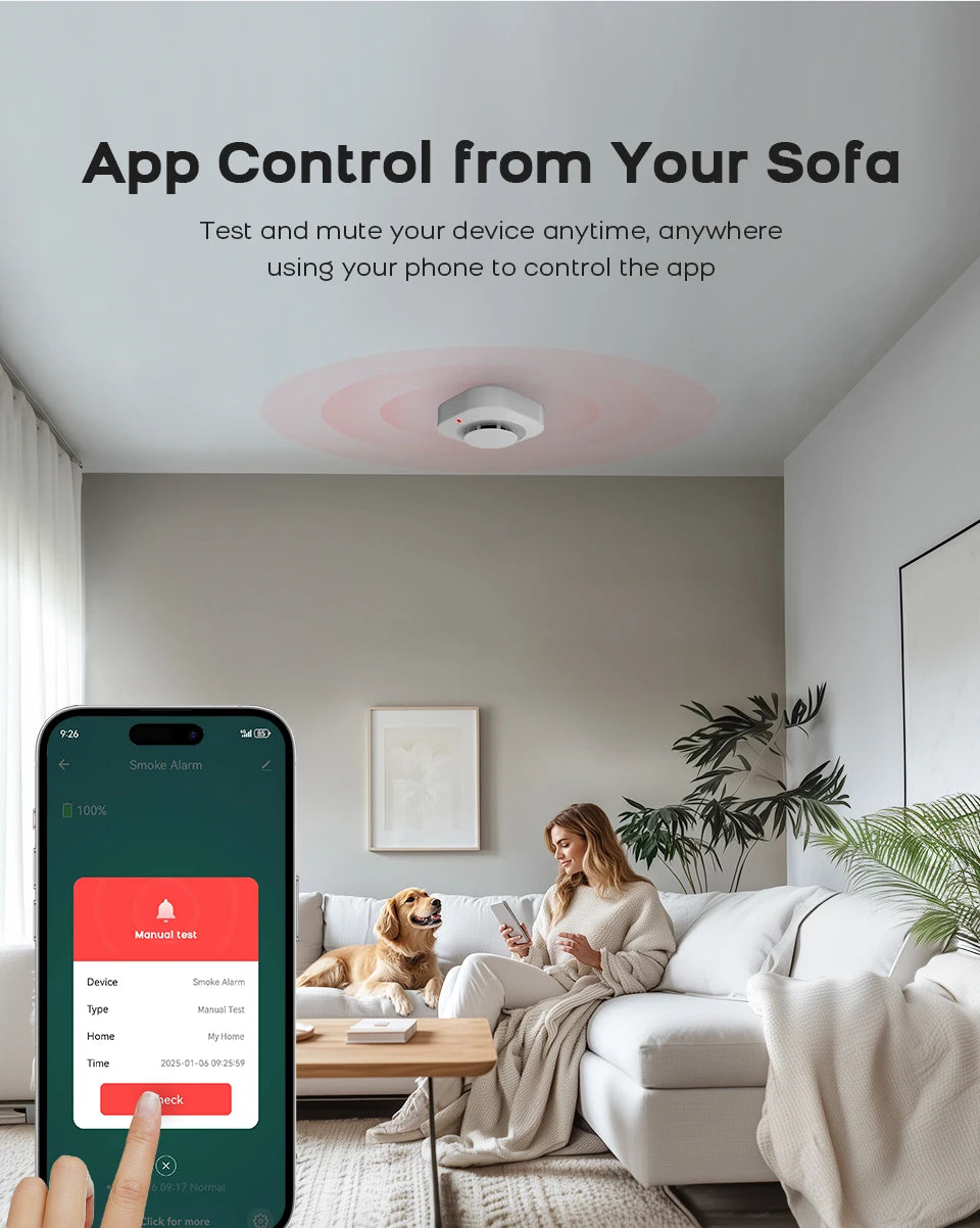 Tuya zigbee wifi inteligente detector de fumaça sensor alarme segurança em casa proteção contra incêndio para sistema segurança em casa via smart life app