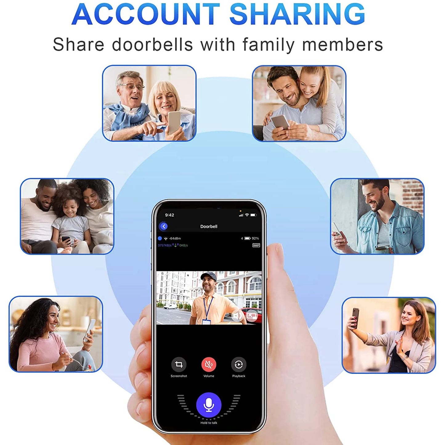 1080p câmera de vídeo sem fio campainha wi fi inteligente campainha da porta tuya segurança em casa inteligente detecção movimento visão noturna intercom campainha