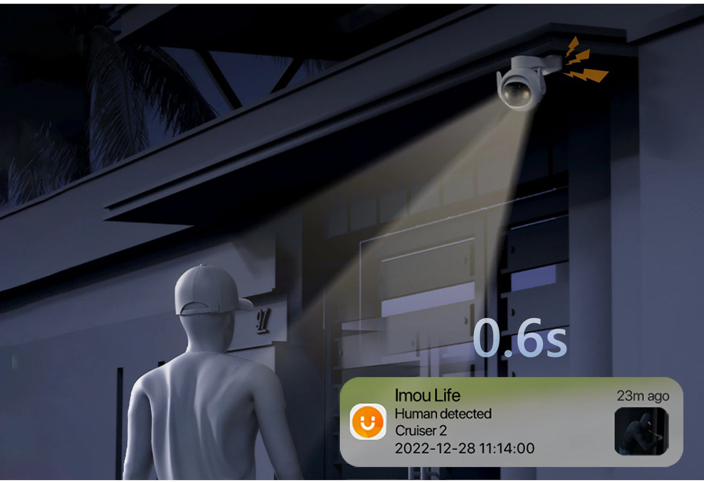 Câmera IMOU Cruiser 2 5MP 3K WiFi - PTZ 360° - Rastreamento IA - Visão Noturna Colorida