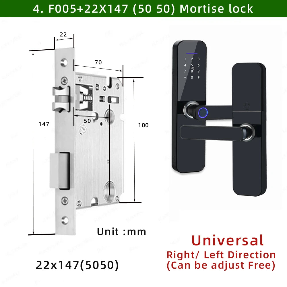 Raykube f005 ip65 à prova dip65 água tuya wifi fechadura eletrônica inteligente com impressão digital/cartão inteligente/senha/chave/desbloqueio de aplicativo