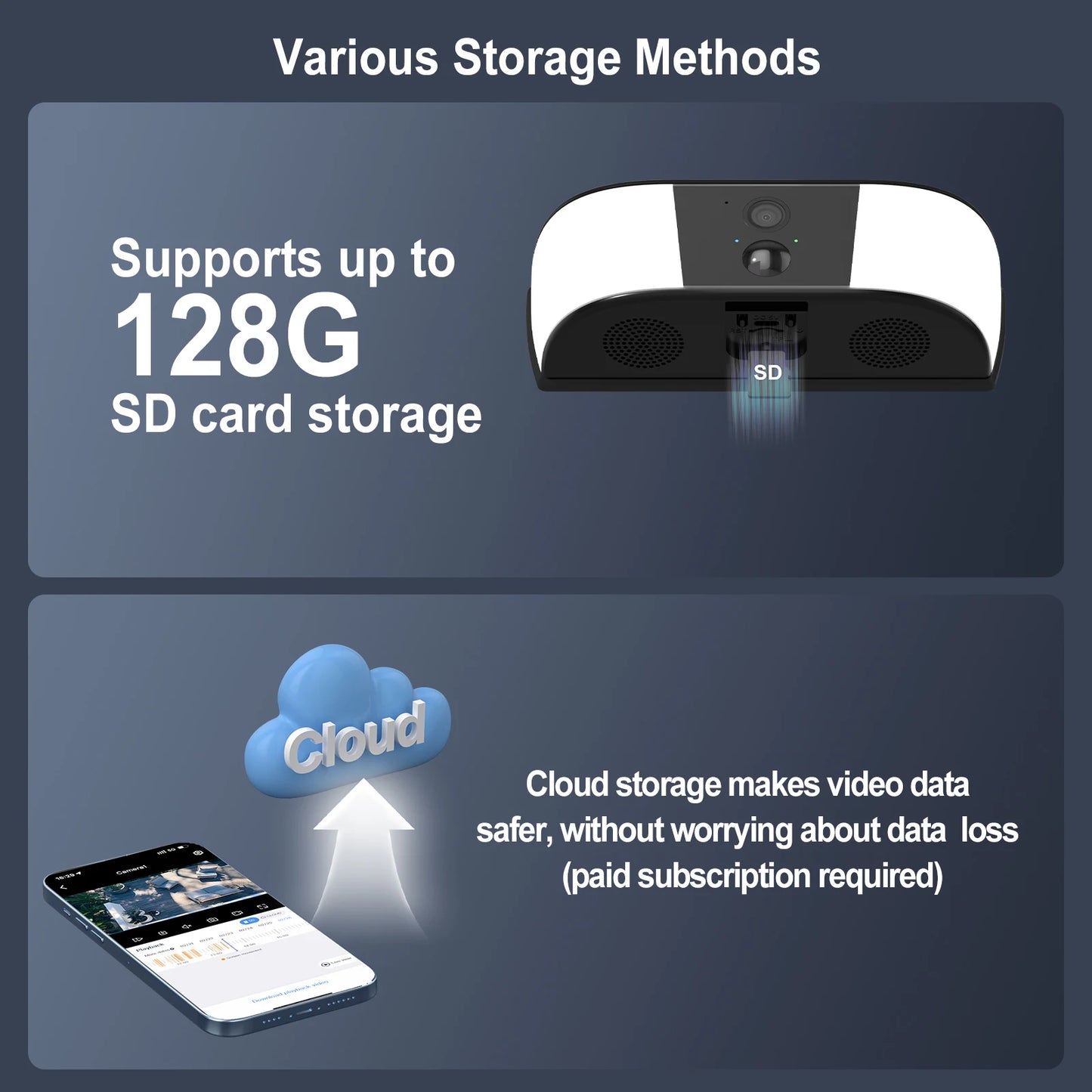 Câmera de Segurança Solar 2K com Visão Noturna Colorida e Bateria 5200mAh - WiFi 2.4G