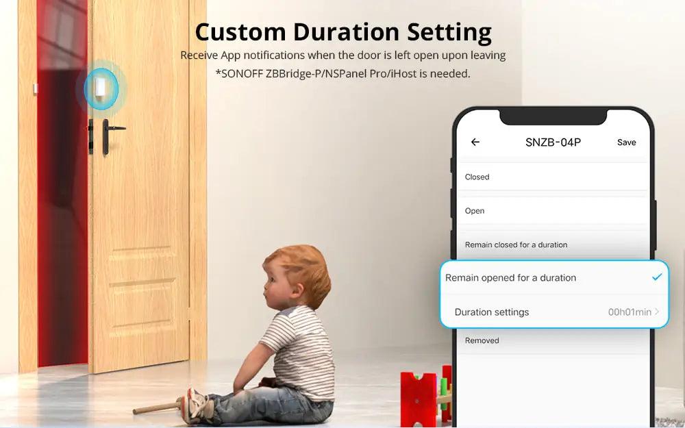 SONOFF-Sensor de porta e janela Zigbee, SNZB-04P, alarme de conexão sem fio, módulo Smart Home, Zigbee 3.0, monitoramento de portas e janelas