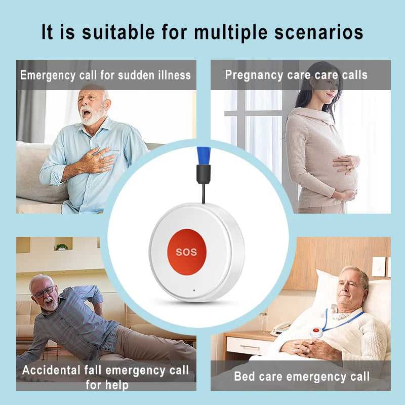 Tuya wifi sos botão uma chave de emergência sem fio alarme segurança dispositivo pânico para idosos crianças segurança em casa vida inteligente app remoto