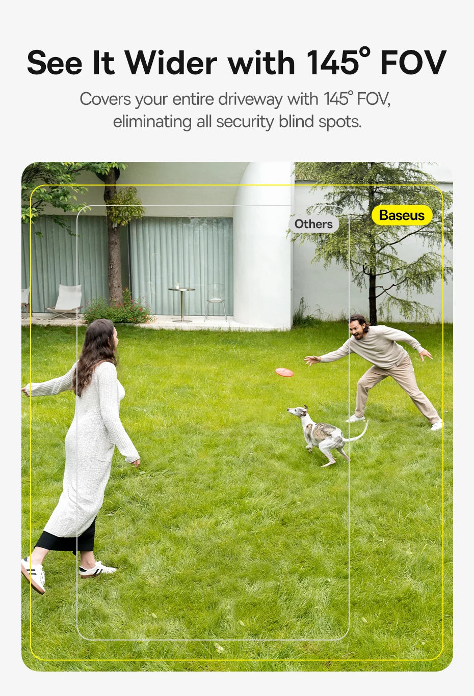 Câmera Baseus Security S1 2K Solar WiFi com Sistema de Rastreamento Solar 145° IP67