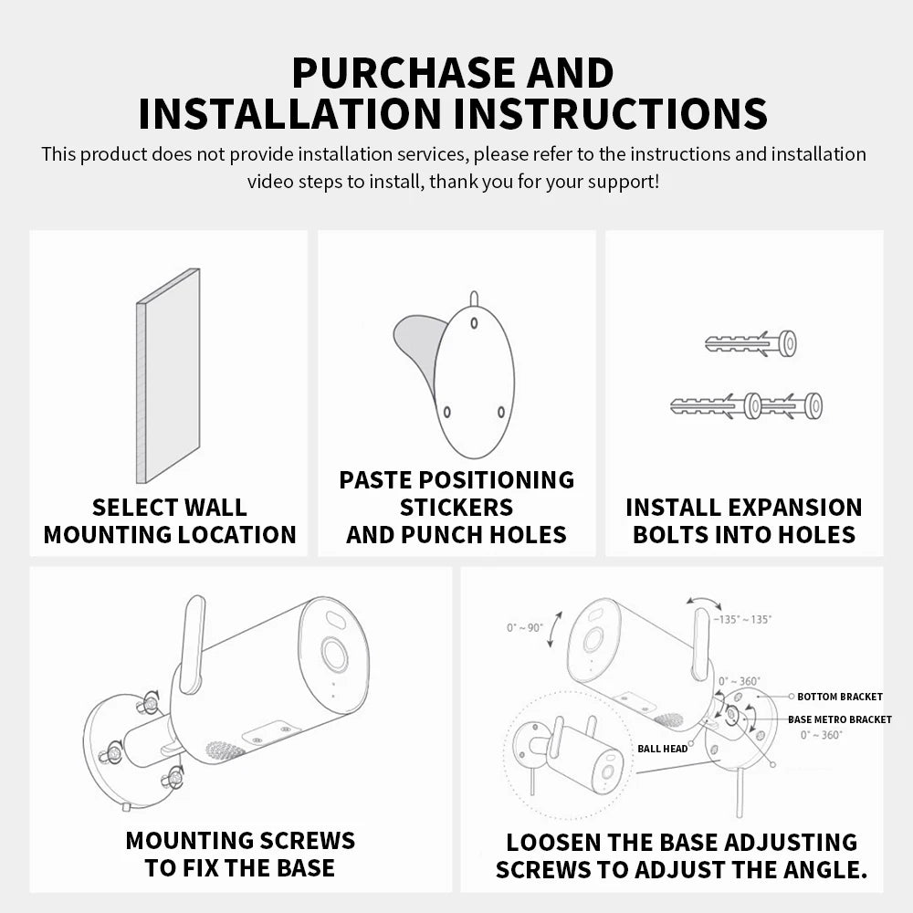 Câmera de Segurança Xiaomi Mijia AW300 2K IP66 com Visão Noturna Colorida Full Color e WiFi - App Mi Home