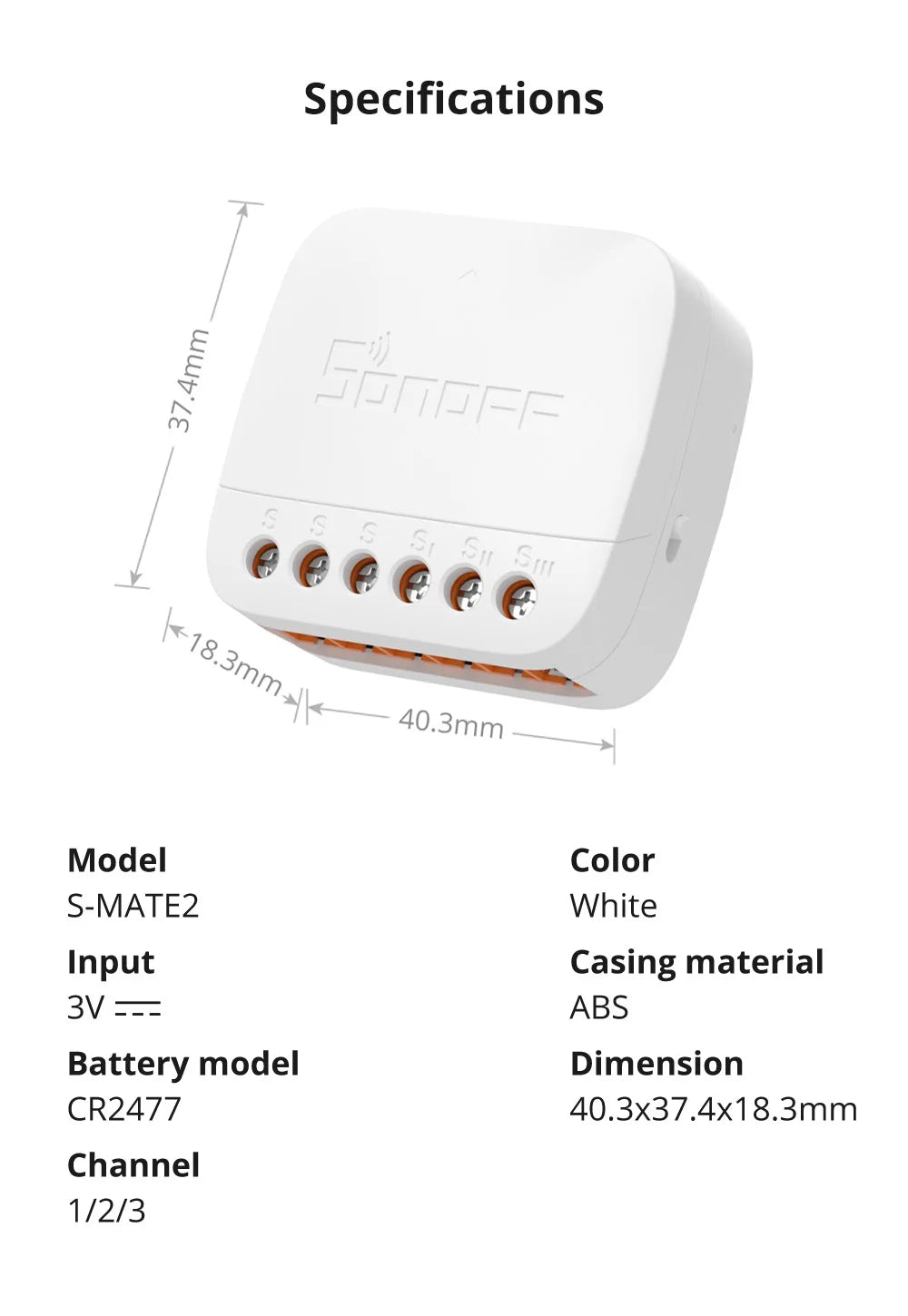 SONOFF S-MATE2 – Interruptor Mecânico Sem Fio Bidirecional com Controle via MINIR4 e eWeLink