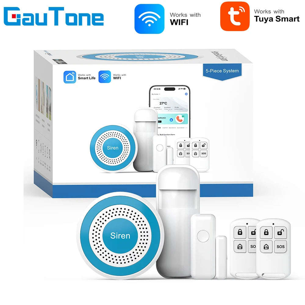 Tuya wifi sistema de alarme casa inteligente casa diy tuya sistema alarme porta sem fio sensor janela trabalho com alexa