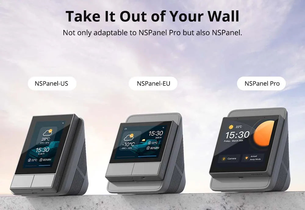 1-4 pces sonof suporte base de painel de controle central portátil casa inteligente para sonof nspanel pro e nspanel prateleira de parede de mesa