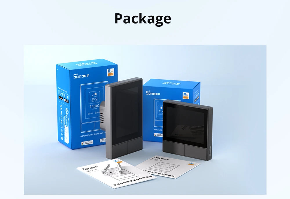 SONOFF NSPanel – Painel Touchscreen 3,5" WiFi com Controle de Cenas, Termostato e Display Meteorológico
