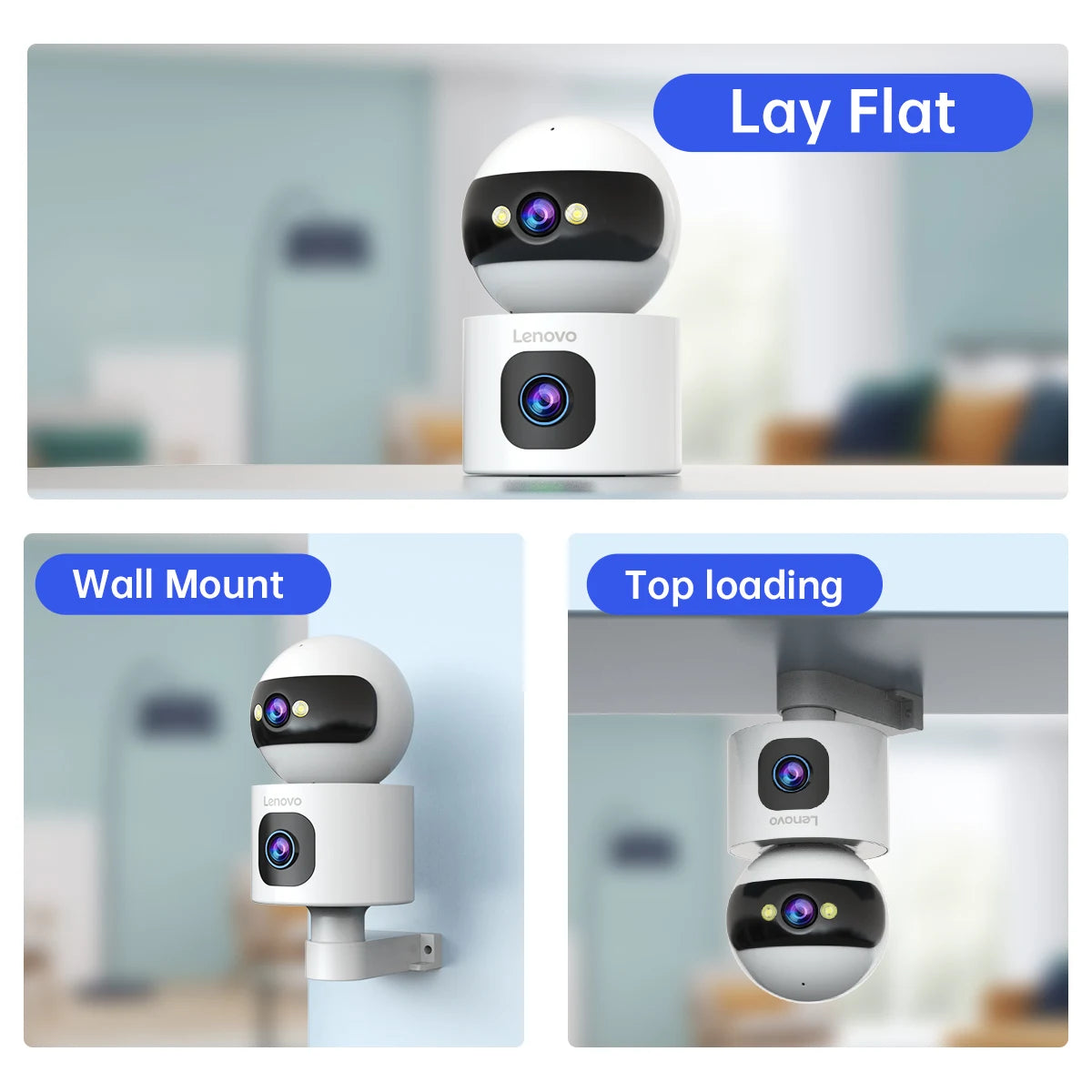 Câmera IP WiFi Lente Dupla 6MP | Pan 360°, Rastreamento Automático e Visão Noturna Colorida – Lenovo