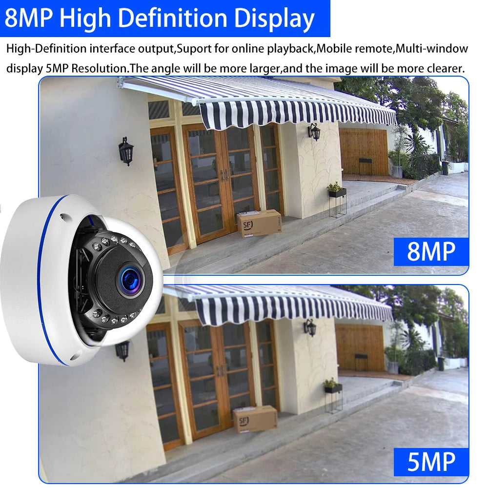 Câmera IP POE PTZ 8MP 4K Dome Antivandalismo Metal com Áudio IP66 HKIXDISTE