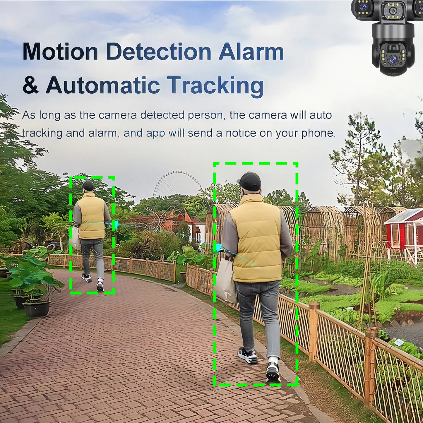 V380PRO 3 Lente WiFi Câmera Solar 15MP 360 Ao Ar Livre À Prova D 'Água CCTV Visão Noturna Câmera de Áudio Bidirecional Rastreamento Móvel 4G Câmera IP