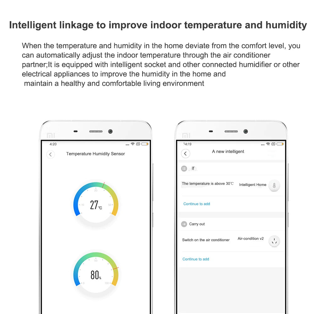 Sensor de Temperatura e Umidade Aqara Zigbee - Monitoramento em Tempo Real para Automação