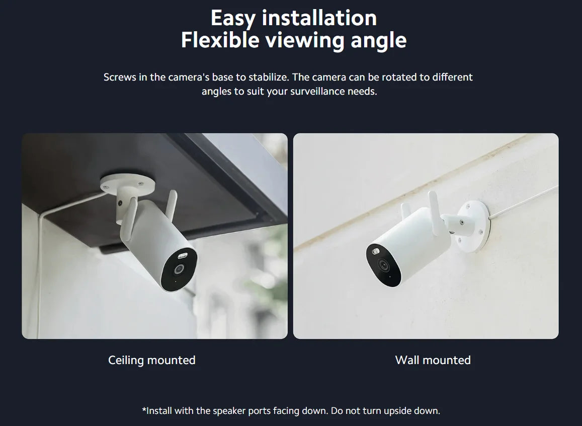 Câmera Xiaomi AW300 2K Outdoor - IP66 - Visão Noturna Colorida - WiFi 2.4GHz - Zoom 4x - Mi Home