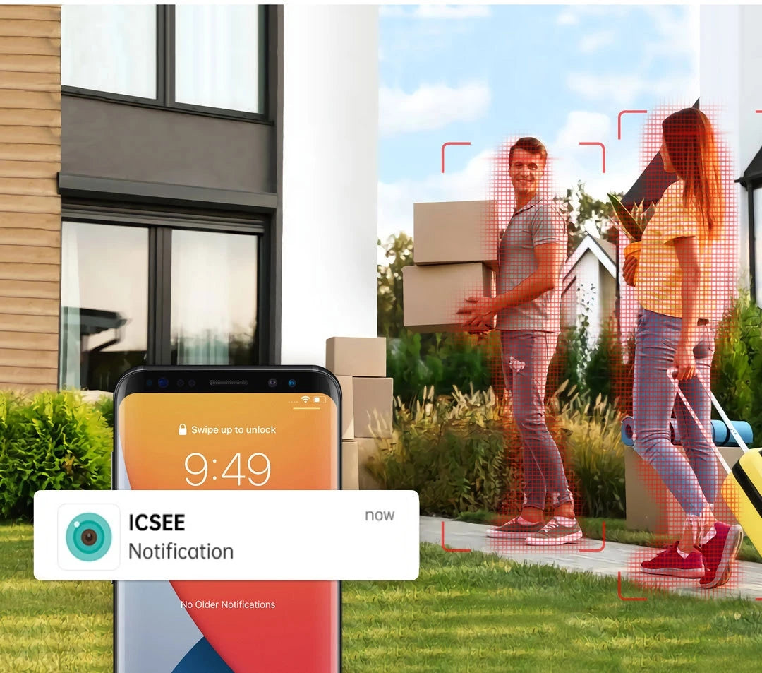 Câmera Dome WiFi 4MP/5MP/8MP | Visão Noturna Colorida, Detecção Humana e Áudio Bidirecional – XM ICSee