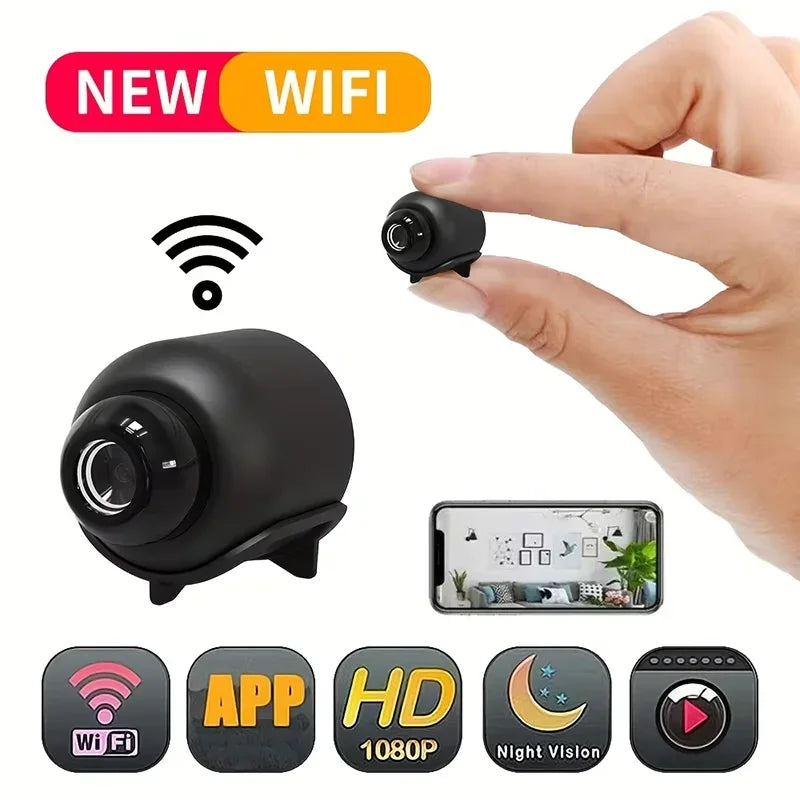 Mini Câmera WiFi 1080P – Vigilância com Visão Noturna e Detecção de Movimento