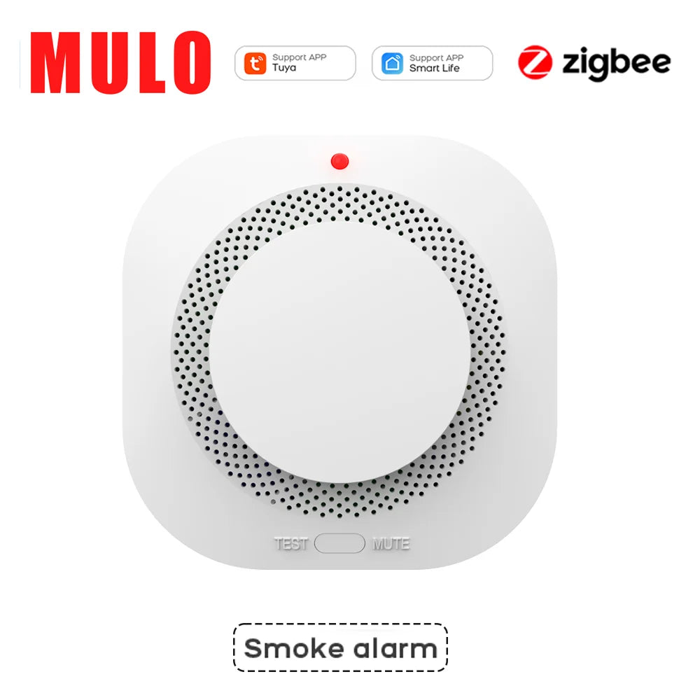 Tuya zigbee wifi inteligente detector de fumaça sensor alarme segurança em casa proteção contra incêndio para sistema segurança em casa via smart life app