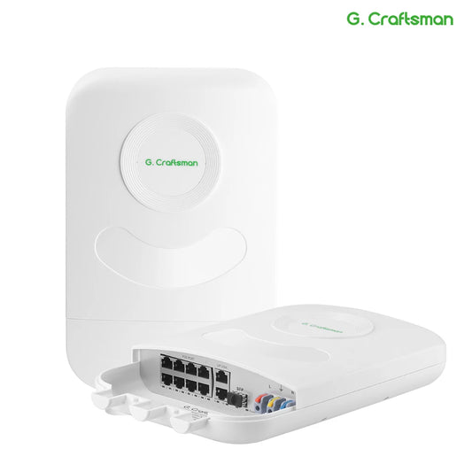 Switch POE Externo 8 Portas Gigabit À Prova D'Água 30W IEEE 802.3af/at 250m G.Craftsman GC-Q08CA