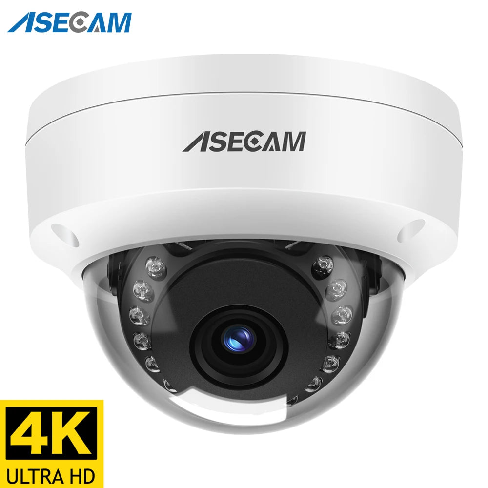 Câmera IP Dome ASECAM 4MP PoE - Onvif - Lente 2.8mm - Visão Noturna - Uso Interno/Externo