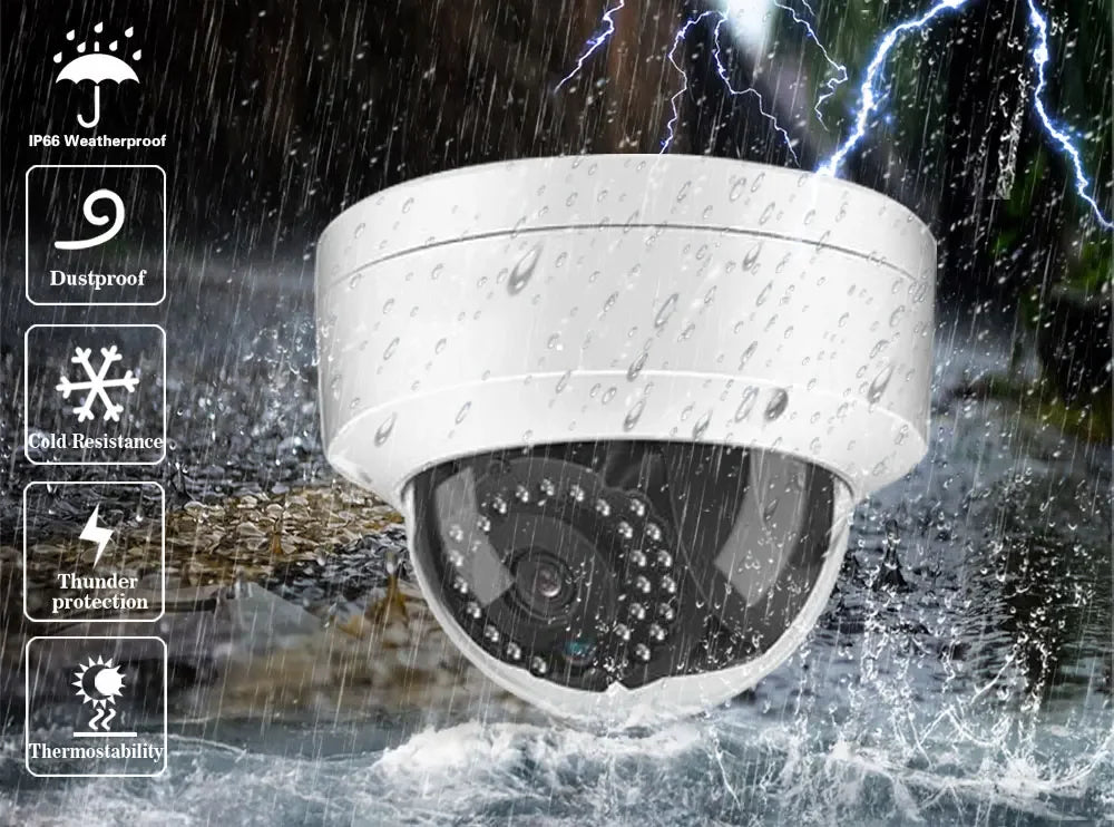 Câmera Dome 8MP 4K AHD Antivandalismo Metal Detecção Rosto Visão Noturna IR XMEYE HCVAHDN