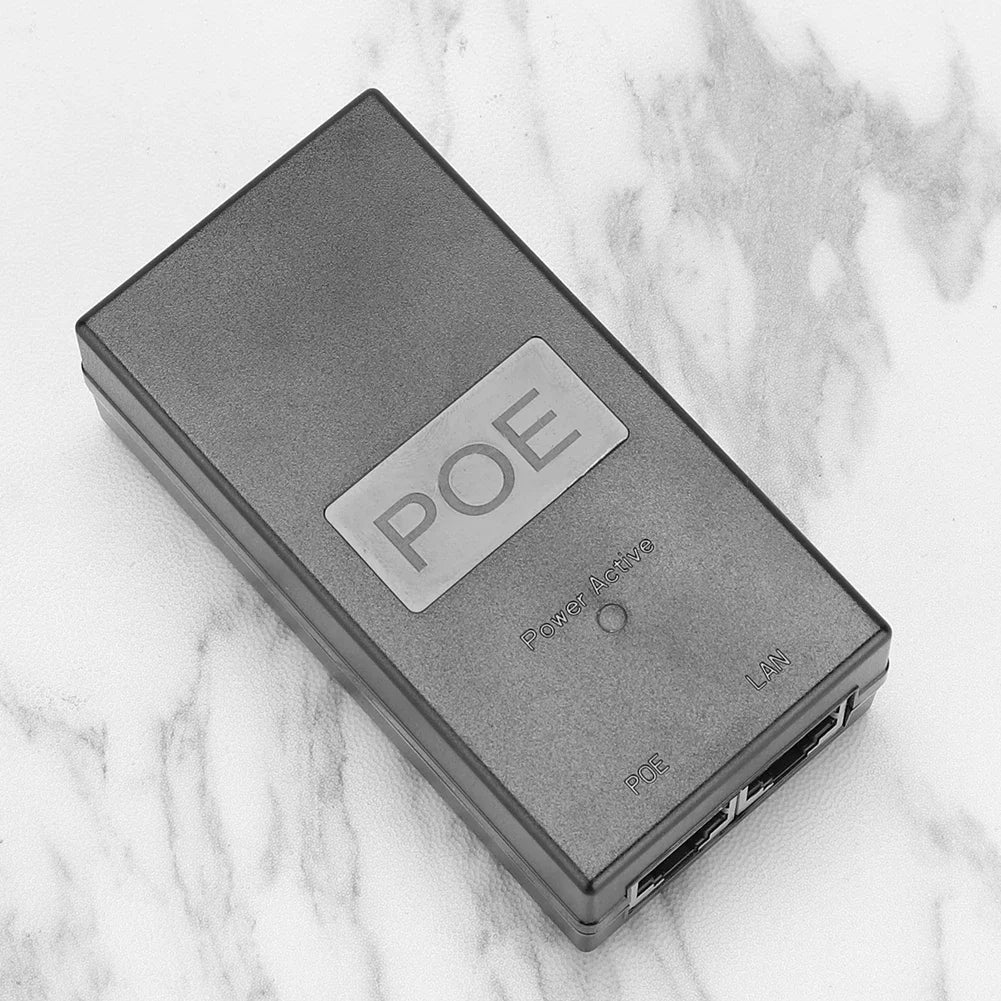 Adaptador PoE DalfTech 24V 1A 24W - Injetor Power Over Ethernet Desktop Câmera IP CCTV Vigilância