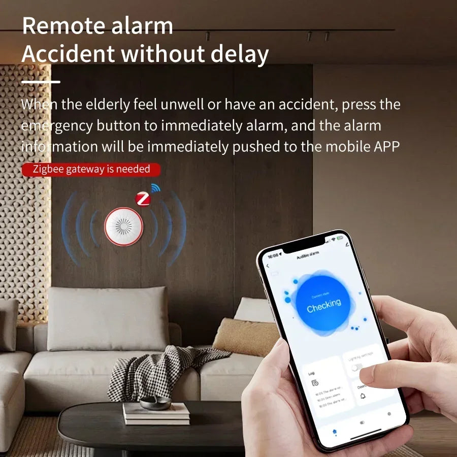 Tuya wifi zigbee sirene sem fio ligado inteligente som-luz alarme chifre detector agarrado emits instantâneo som-luz alarme app contr
