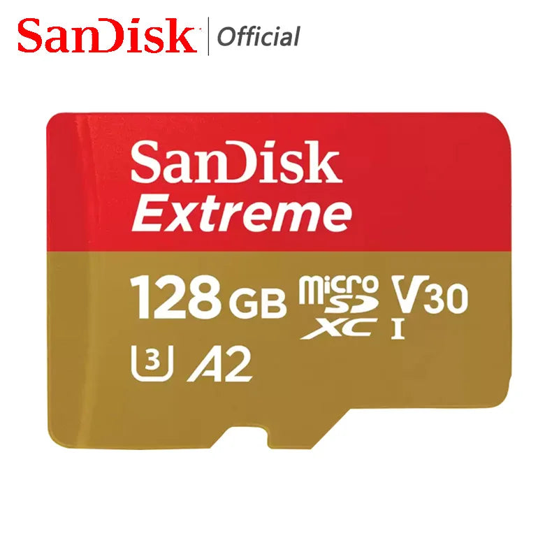 Sandisk ultra micro cartão sd 128gb 256gb u3 4k v30 a2 classe 10 UHS-1 cartão flash 512gb 64gb 1tb cartão microsd/tf para câmera do telefone
