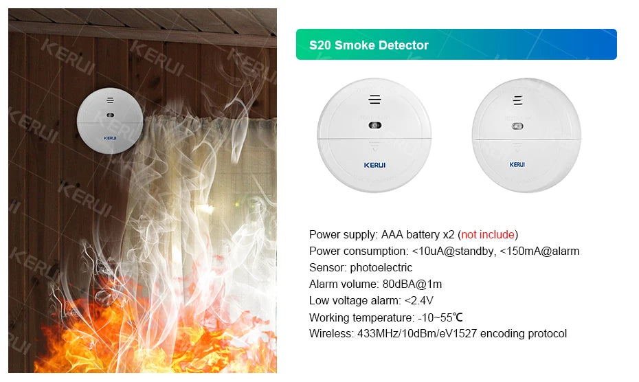 Sistema de Alarme Inteligente WiFi/4G com Sensor PIR Teclado e Alexa - Kerui W184 Tuya