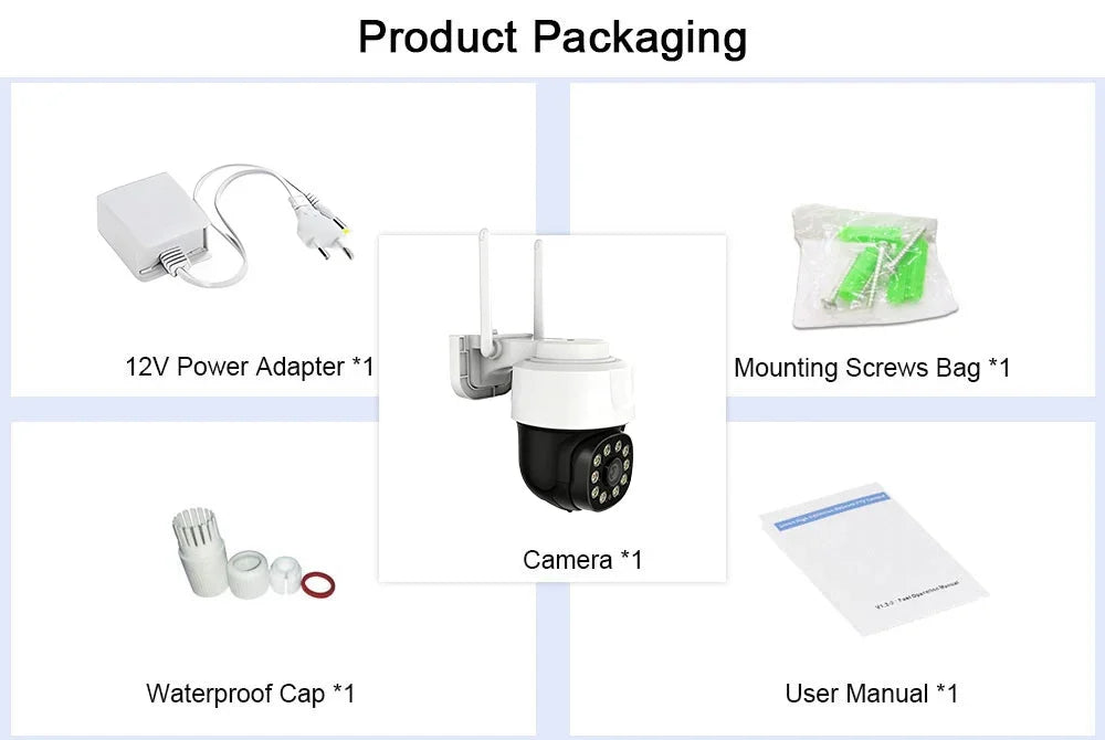 Câmera de vigilância wi-fi 5mp, ambiente externo e interno, visão noturna colorida, tuya, casa inteligente, rastreamento automático, sem fio, câmera ip de segurança ptz
