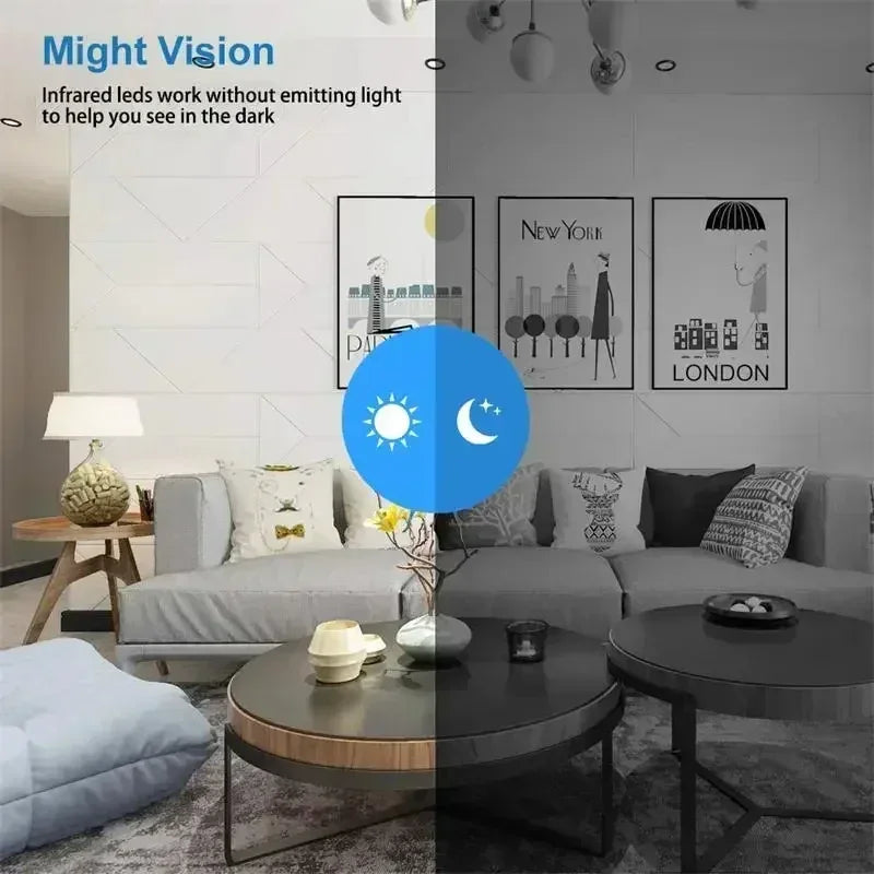 Mini Câmera WiFi 1080P – Vigilância com Visão Noturna e Detecção de Movimento