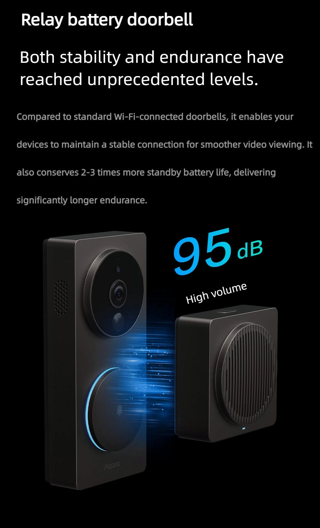 Aqara wi fi inteligente vídeo campainha g4 sem fio 1080p hd câmera ir alarme de segurança casa inteligente campainha da porta wi fi intercom para casa