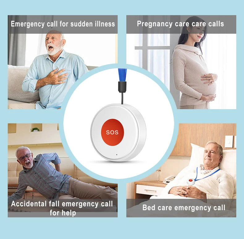 Tuya wifi sos botão uma chave de emergência sem fio alarme segurança dispositivo pânico para idosos crianças segurança em casa vida inteligente app remoto