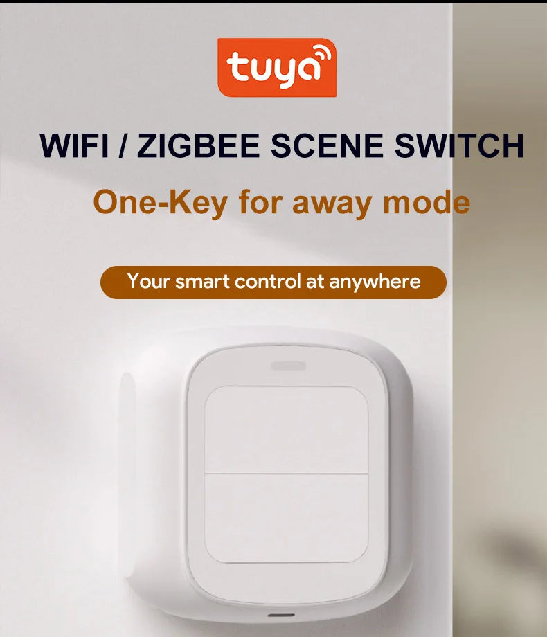 Tuya zigbee wifi interruptor inteligente botão de pressão 2gang 4 cena interruptor cenário sem fio casa inteligente automação controle remoto residencial