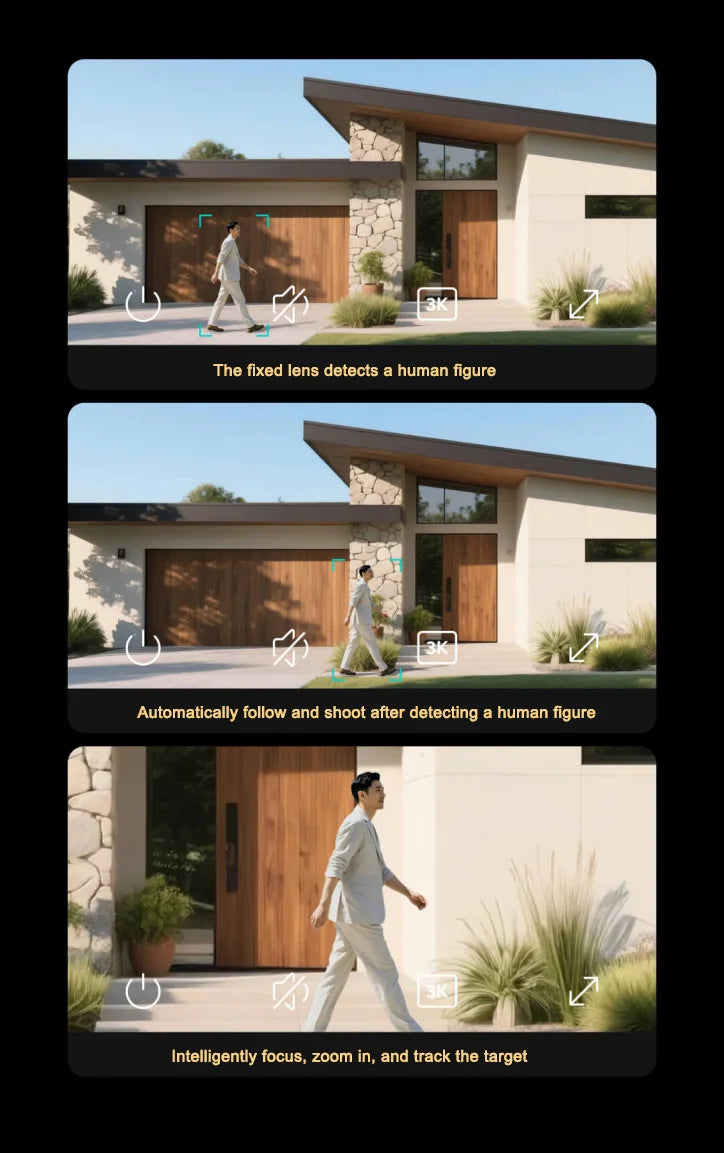 Câmera Xiaomi Smart Outdoor 4 Pro - Tripla Lente 360° 5MP 3K Zoom Híbrido 9x IP66