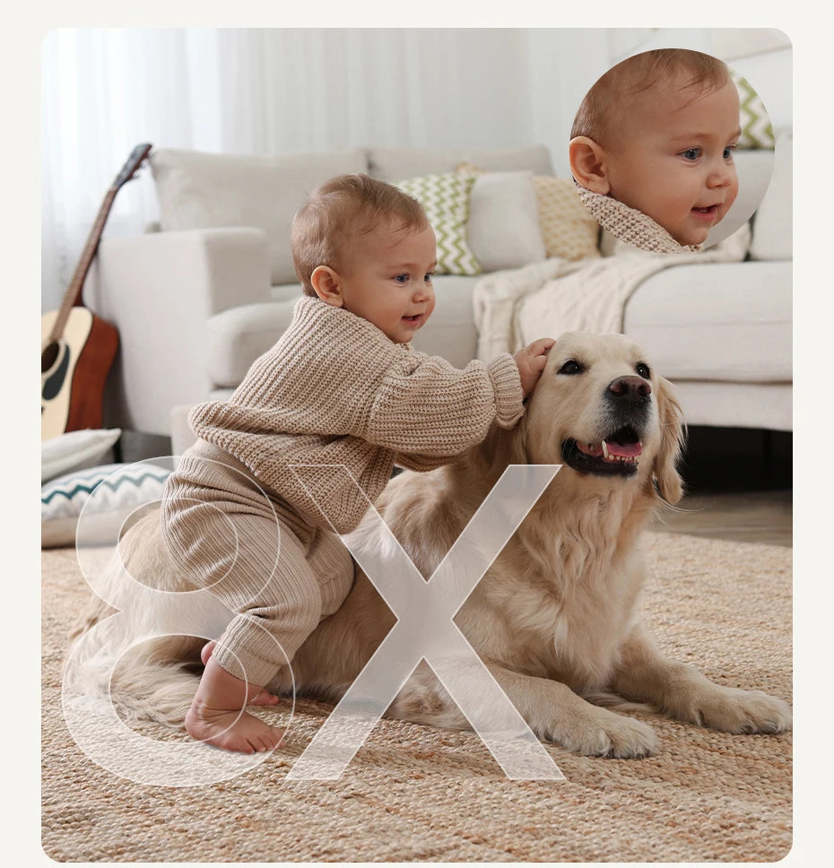 Câmera Baseus P1 Lite 2K 3MP 360° WiFi com Rastreamento IA - Segurança Residencial