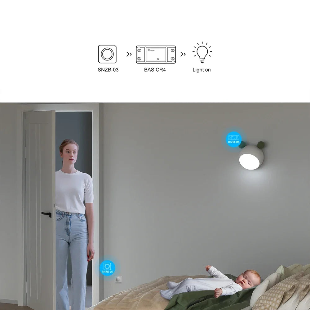 1-10 pces sonof basicr4 wifi interruptor inteligente remoto temporizador de voz suporte de controle remoto assistente de casa alexa alice ewelink app
